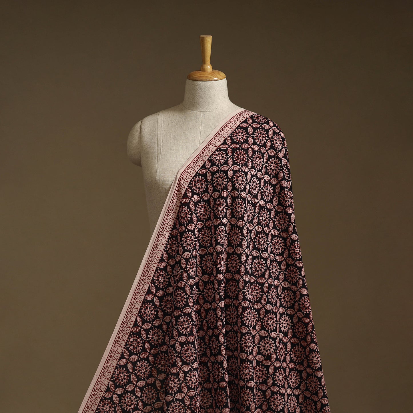 Pure Mul Cotton Natural Dyed Hand Block Bagh Print Fabric 18