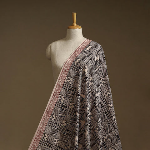 Pure Mul Cotton Natural Dyed Hand Block Bagh Print Fabric 19