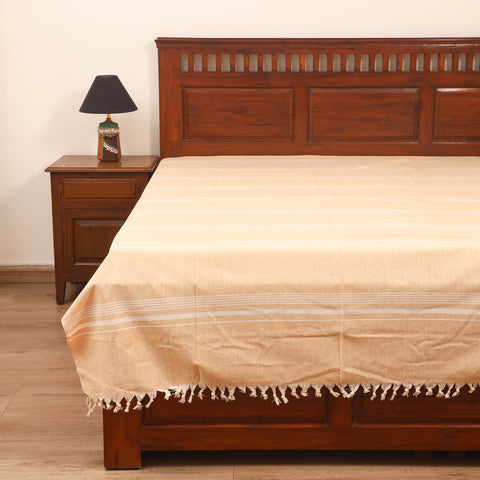 Bijnor Pure Handloom Cotton Single Bed Sheet (90 x 60 in) 91