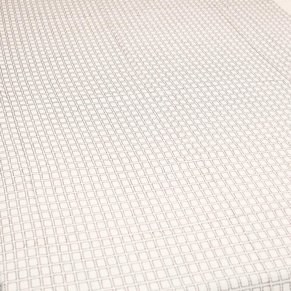 White - Pure Cotton Single Handloom Bed Cover from Bijnor 45