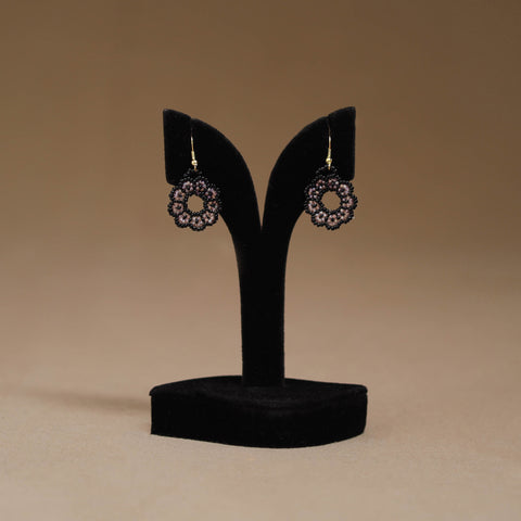Black - Handmade Beadwork Earrings 44