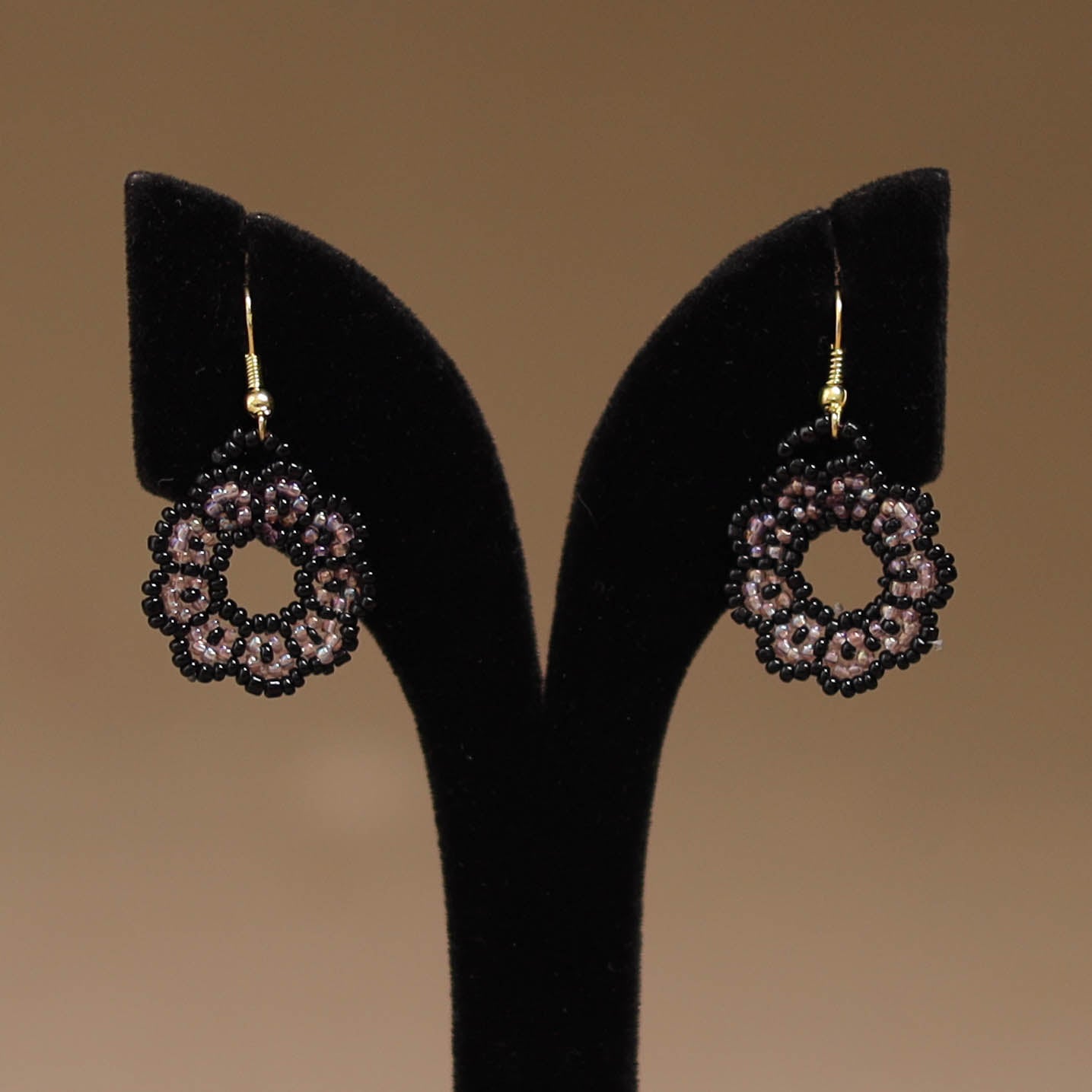 Black - Handmade Beadwork Earrings 44