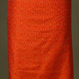 Orange - 2pc unstitched handloom sico pochampally ikat