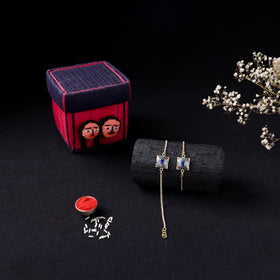 Handcrafted Meenakari Bhaiya Bhabhi Rakhi Set with Coir Box 76