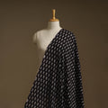 Black - Natural Dyed Pure Mul Cotton Hand Block Bagh Print Fabric 11
