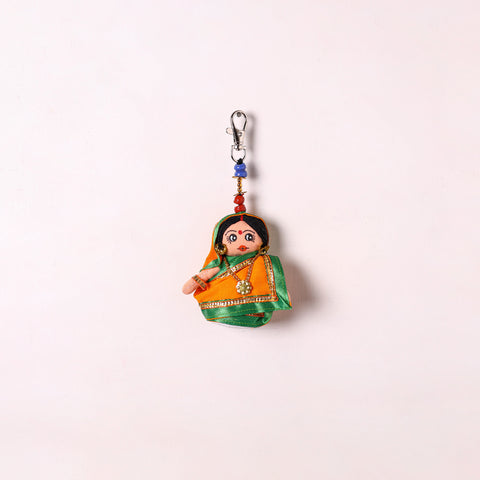 Orange - Traditional Handmade Doll Keychain/Bag Charm 06