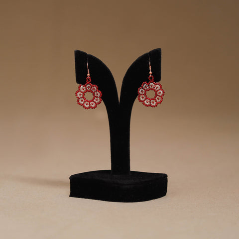 Red - Handmade Beadwork Earrings 49