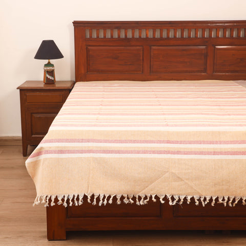 Bijnor Pure Handloom Cotton Single Bed Sheet (90 x 60 in) 94