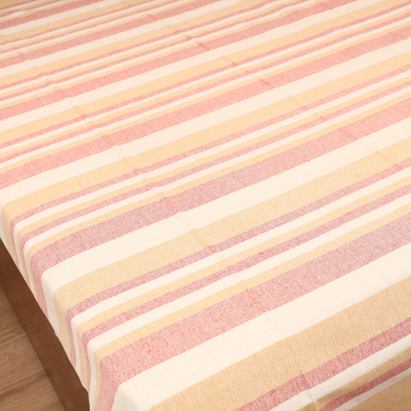 Bijnor Pure Handloom Cotton Single Bed Sheet (90 x 60 in) 94