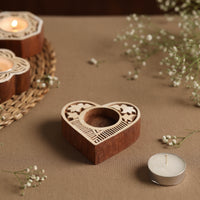 wooden candle holder