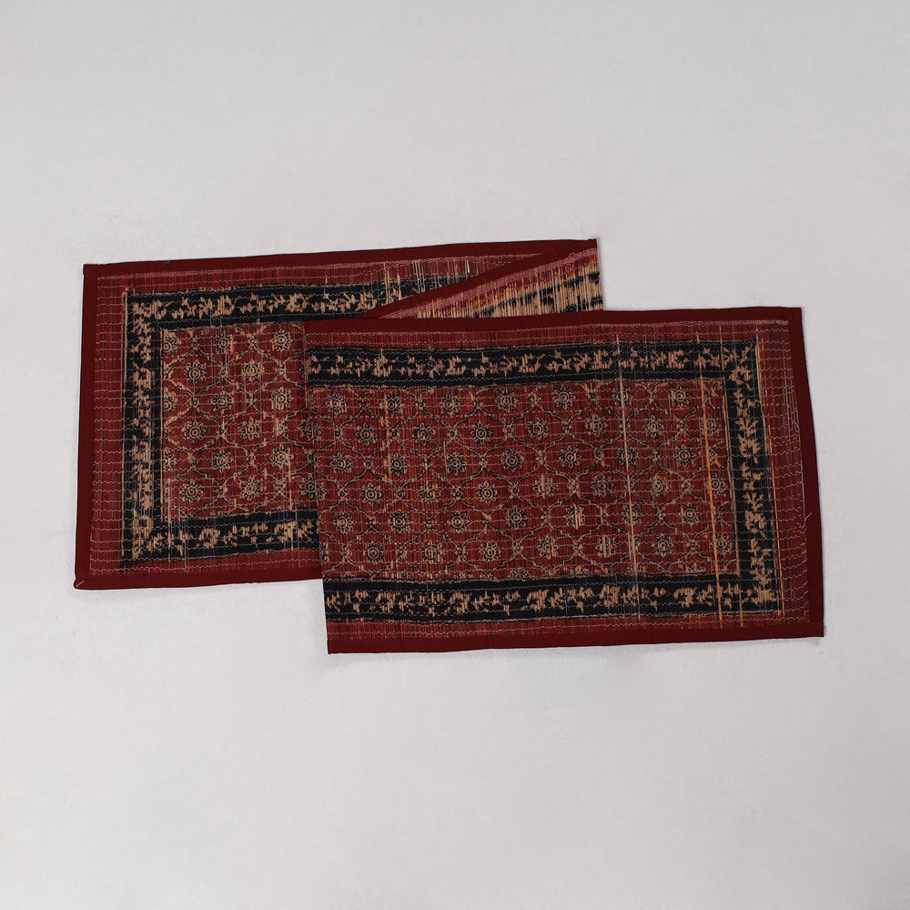 Natural Bamboo Bagh Block Printed Dining Table Runner 27