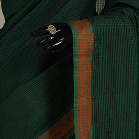 Green Handloom Missing Checks Cotton Mangalagiri Saree