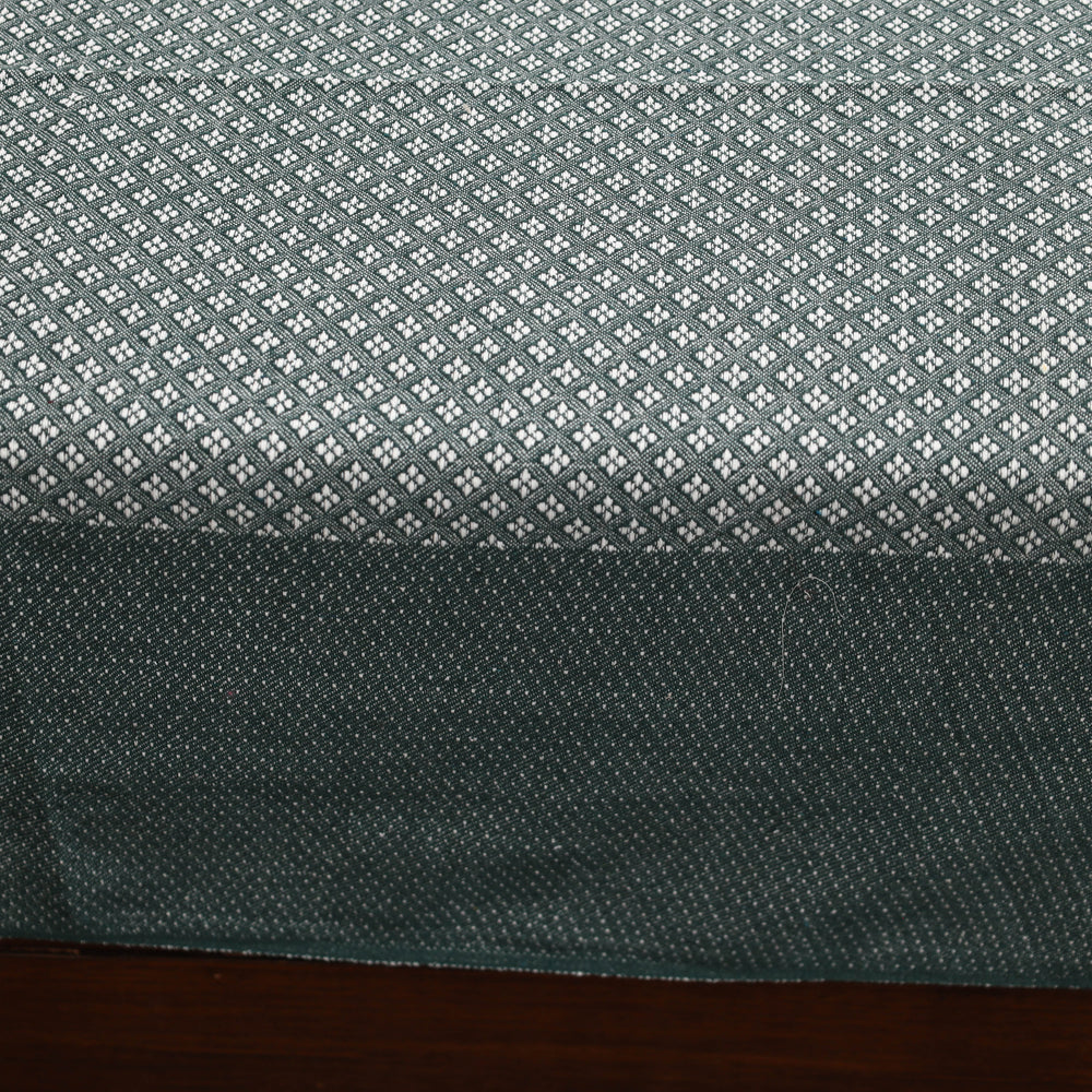 Grey - Pure Cotton Single Handloom Bed Cover from Bijnor 48