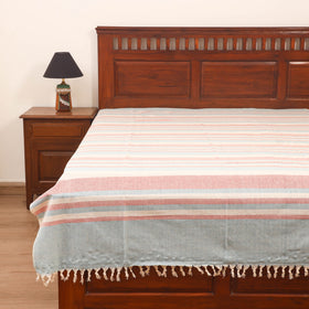 Bijnor Pure Handloom Cotton Single Bed Sheet (90 x 60 in) 95