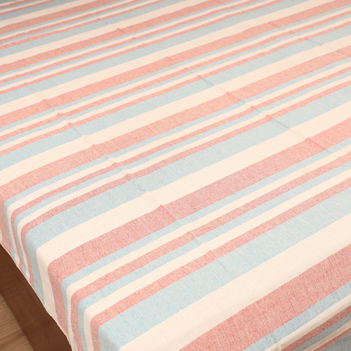 Bijnor Pure Handloom Cotton Single Bed Sheet (90 x 60 in) 95