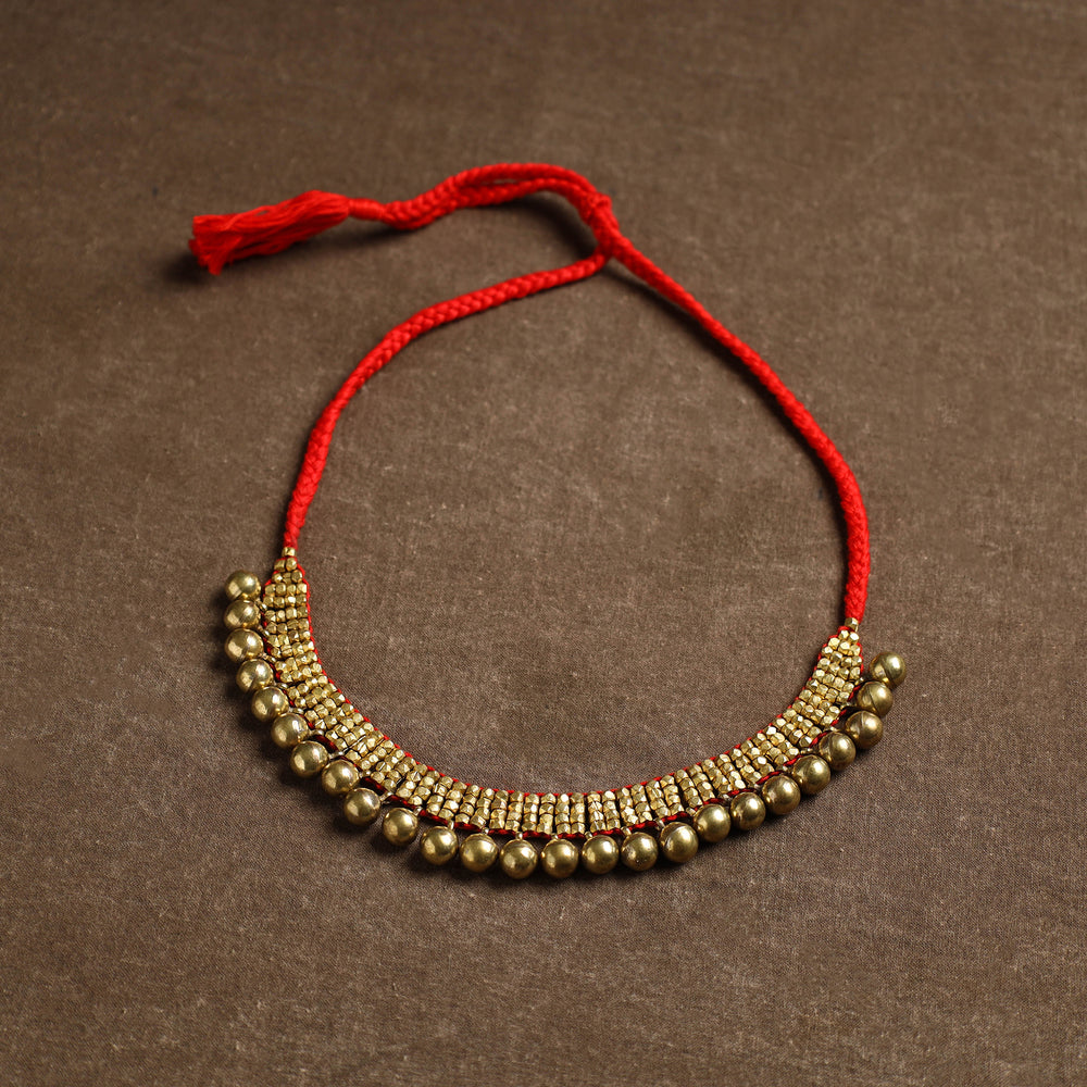 Tribal Odisha Dokra Threadwork Handmade Choker Necklace 07