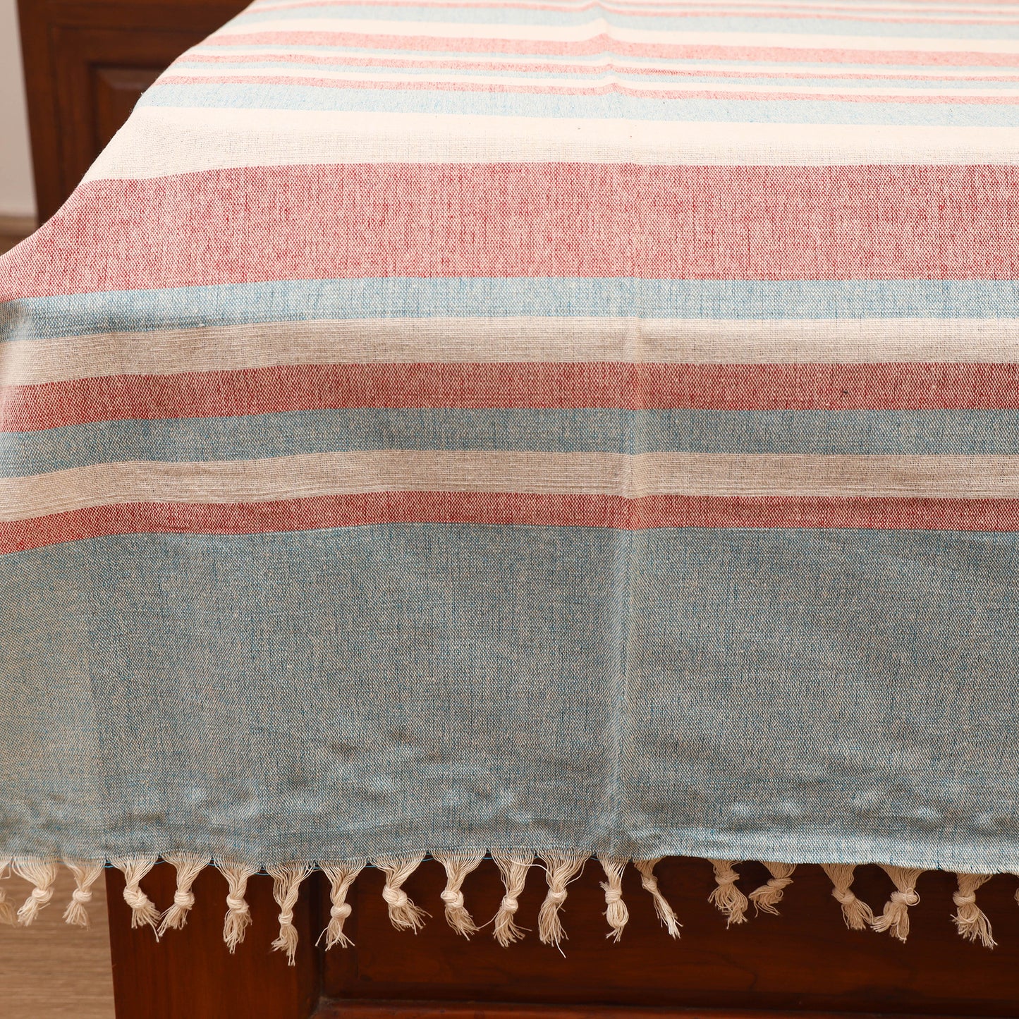 Bijnor Pure Handloom Cotton Single Bed Sheet (90 x 60 in) 95