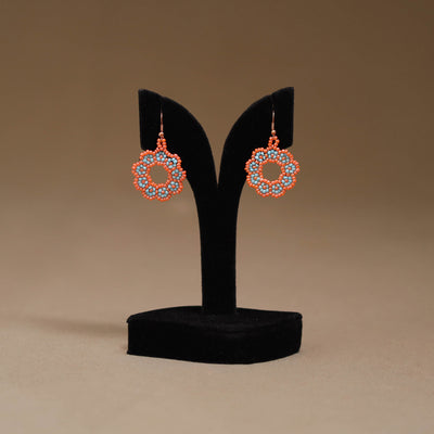 Orange - Handmade Beadwork Earrings 54