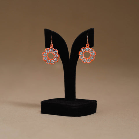 Orange - Handmade Beadwork Earrings 54