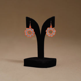 Orange - Handmade Beadwork Earrings 54