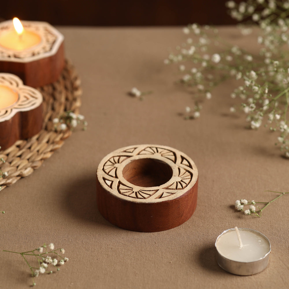 Wooden Candle Holder
