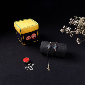 Handcrafted Meenakari Bhaiya Bhabhi Rakhi Set with Coir Box 86