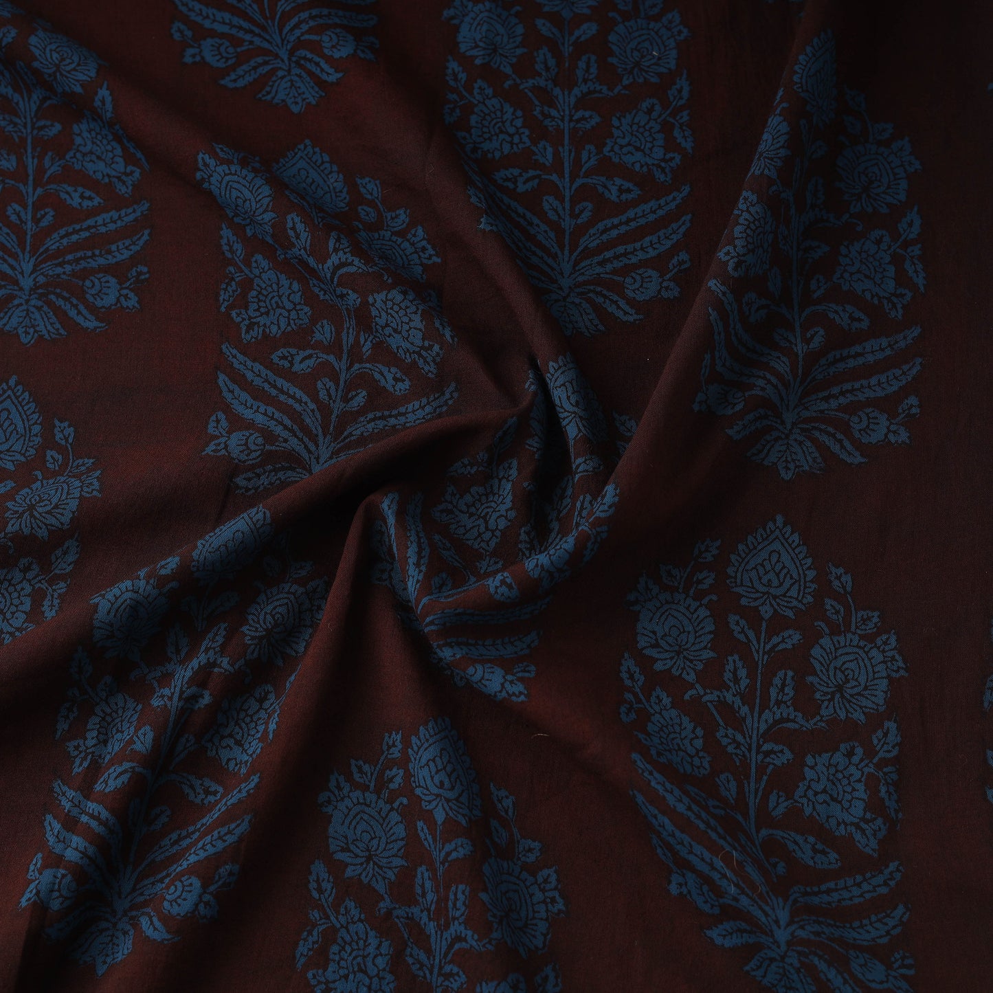 Pure Mul Cotton Natural Dyed Hand Block Bagh Print Fabric 17