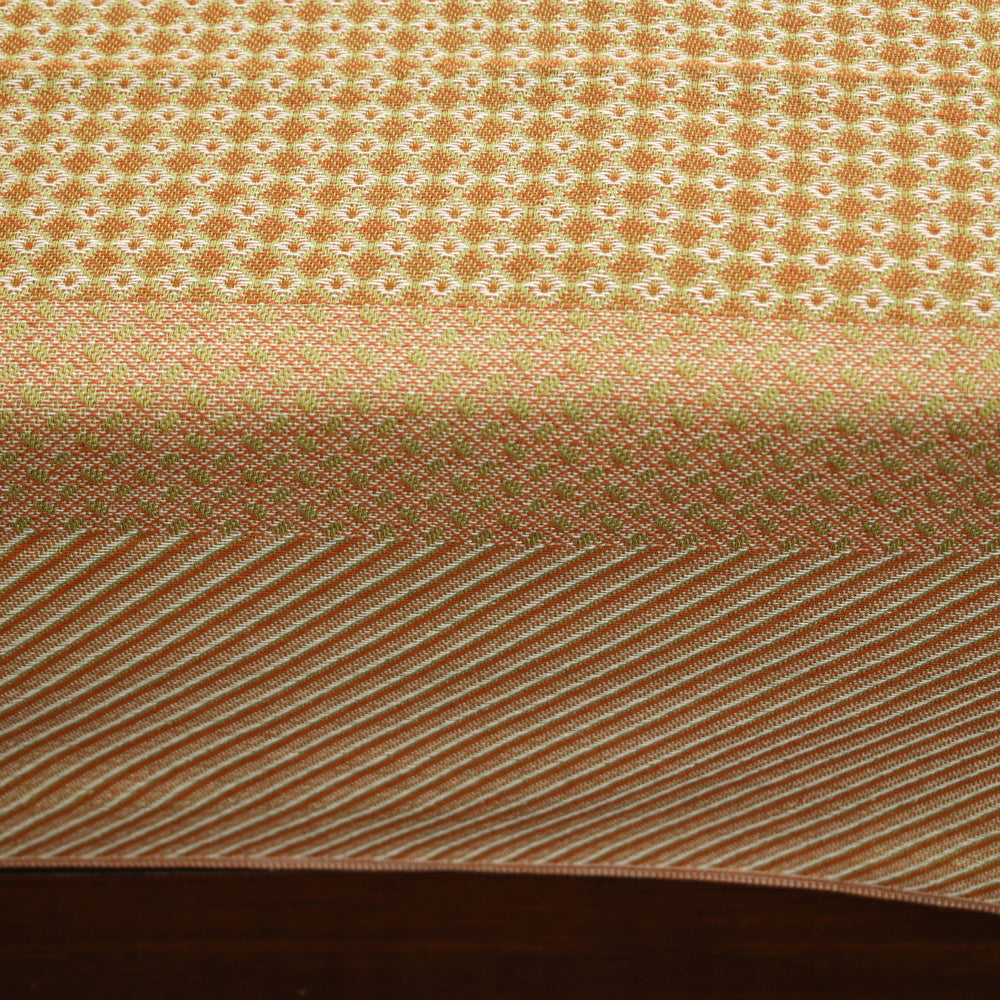 Yellow - Pure Cotton Single Handloom Bed Cover from Bijnor 49