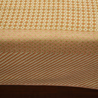 Yellow - Pure Cotton Single Handloom Bed Cover from Bijnor 49