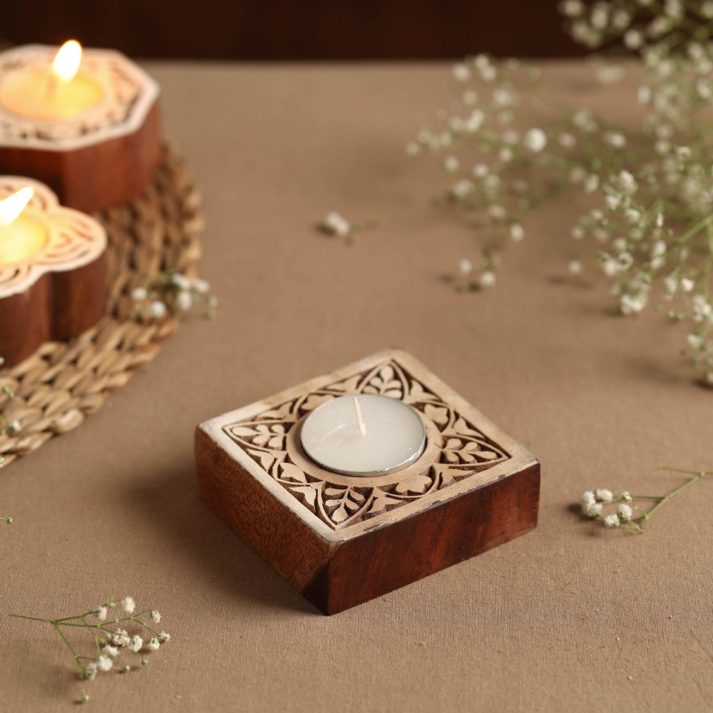 Wooden Candle Holder
