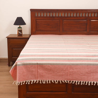 Bijnor Pure Handloom Cotton Single Bed Sheet (90 x 60 in) 96