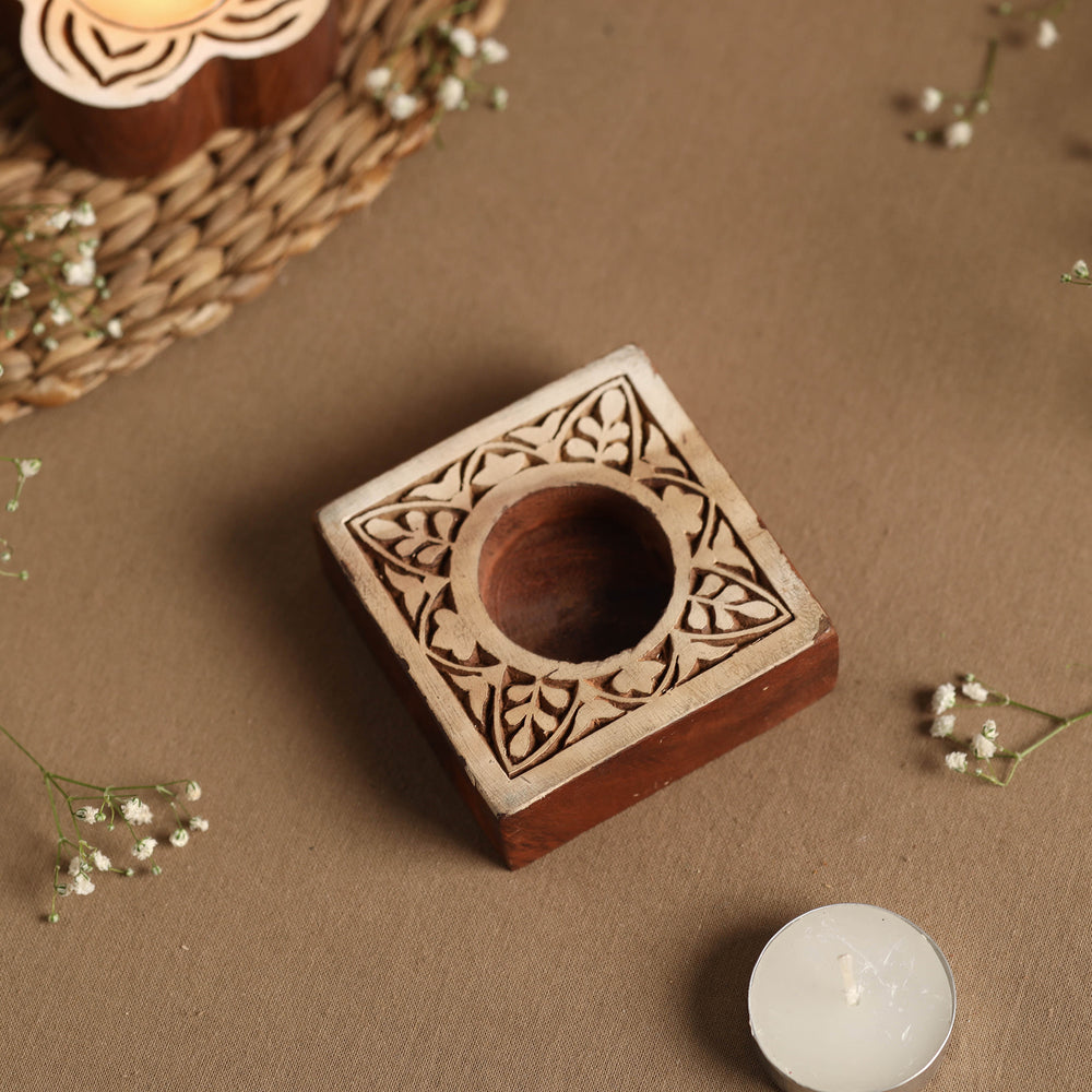 Wooden Candle Holder
