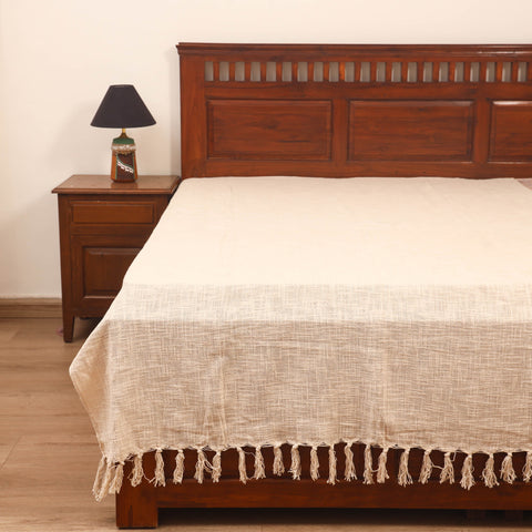 Bijnor Pure Handloom Cotton Single Bed Sheet (90 x 60 in) 97