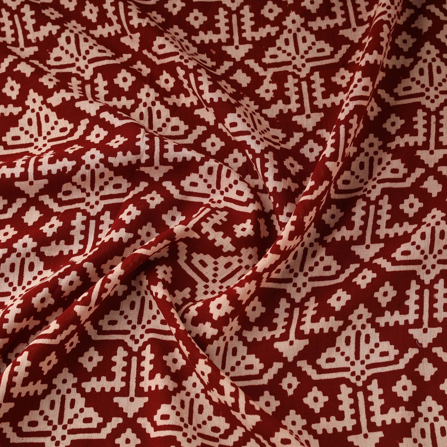 Pure Mul Cotton Natural Dyed Hand Block Bagh Print Fabric 16