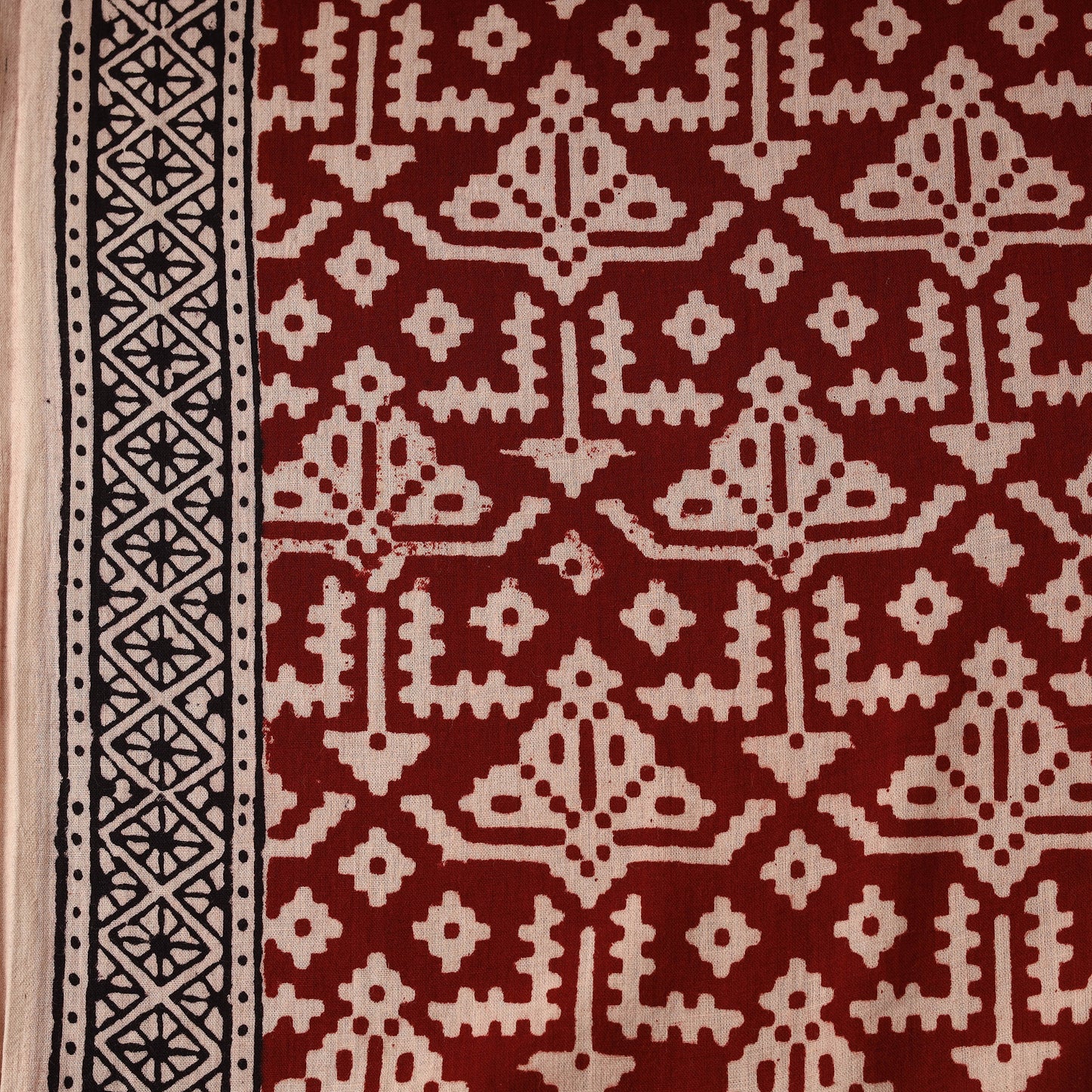Pure Mul Cotton Natural Dyed Hand Block Bagh Print Fabric 16