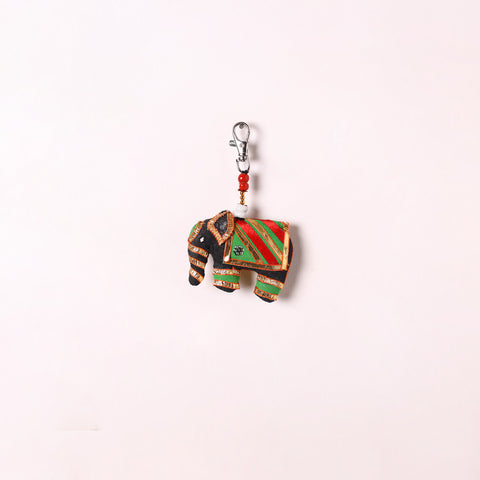 Black - Traditional Handmade Elephant Keychain/Bag Charm 19