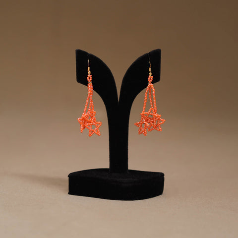 Orange - Handmade Beadwork Earrings 60