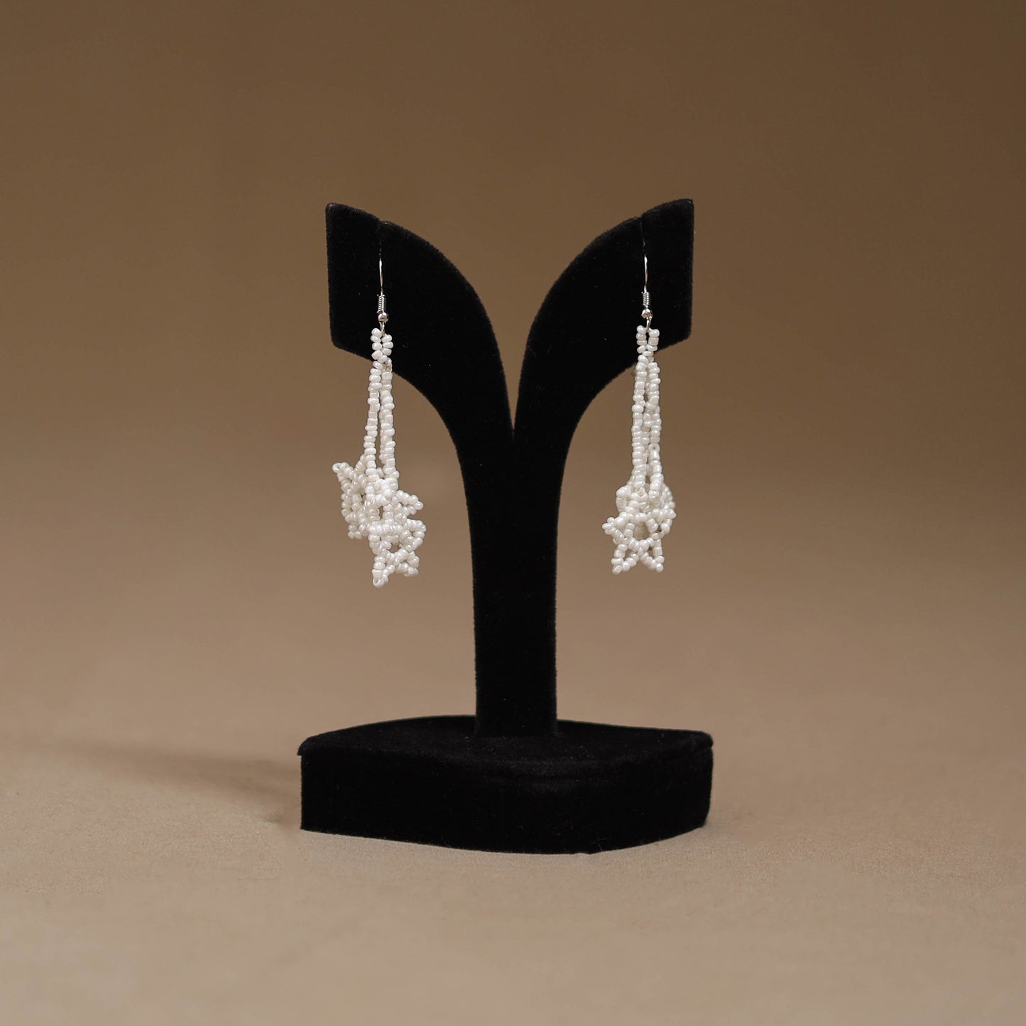 White - Handmade Beadwork Earrings 61
