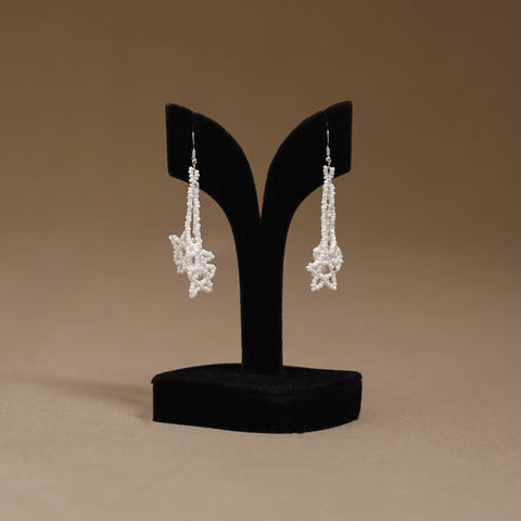 White - Handmade Beadwork Earrings 61