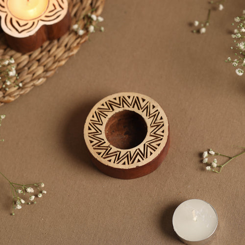 wooden candle holder 