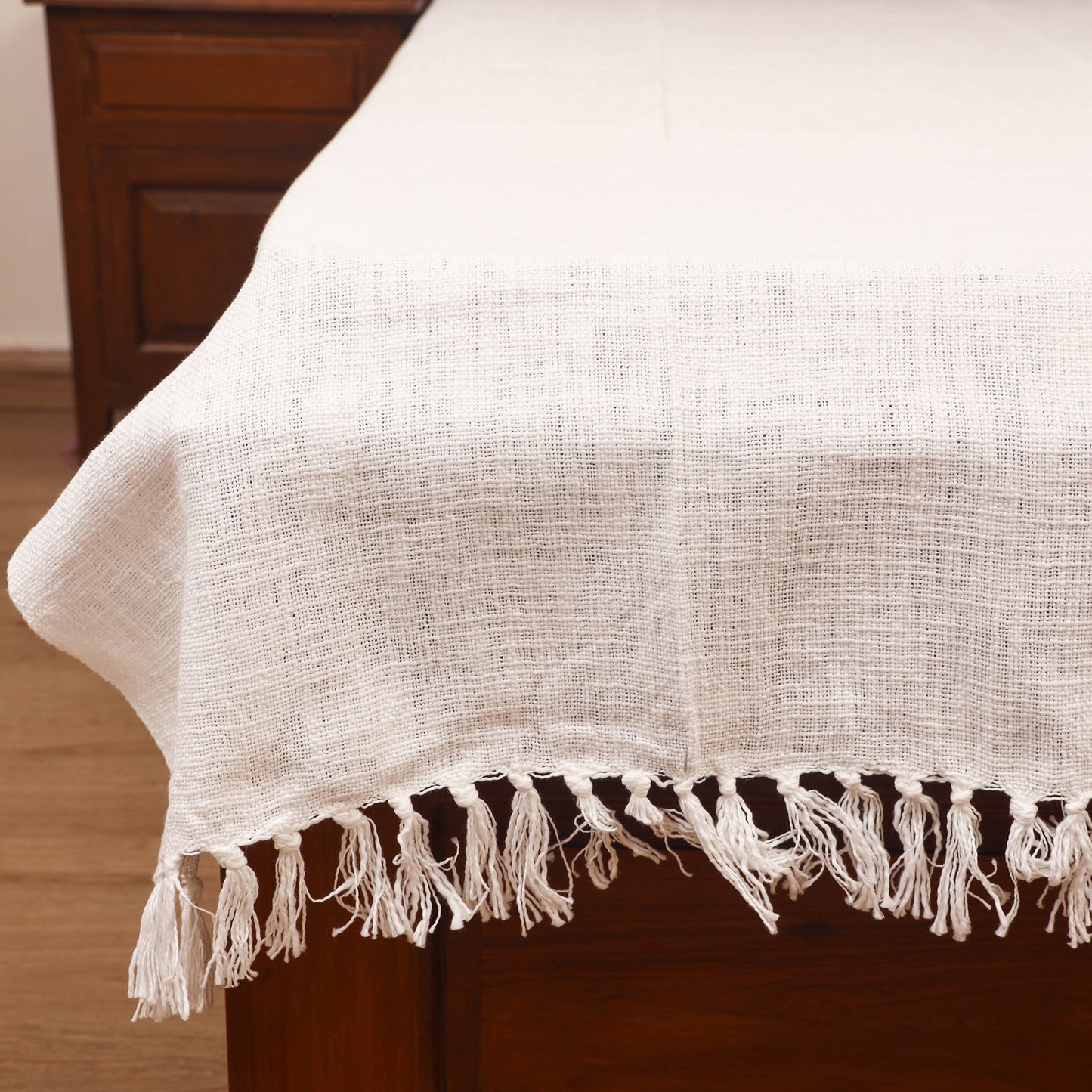 Bijnor Pure Handloom Cotton Single Bed Sheet (90 x 60 in) 98