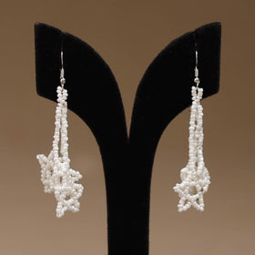 White - Handmade Beadwork Earrings 61
