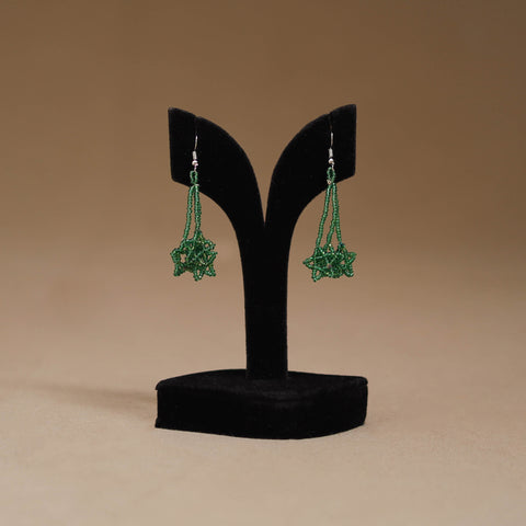 Green - Handmade Beadwork Earrings 62