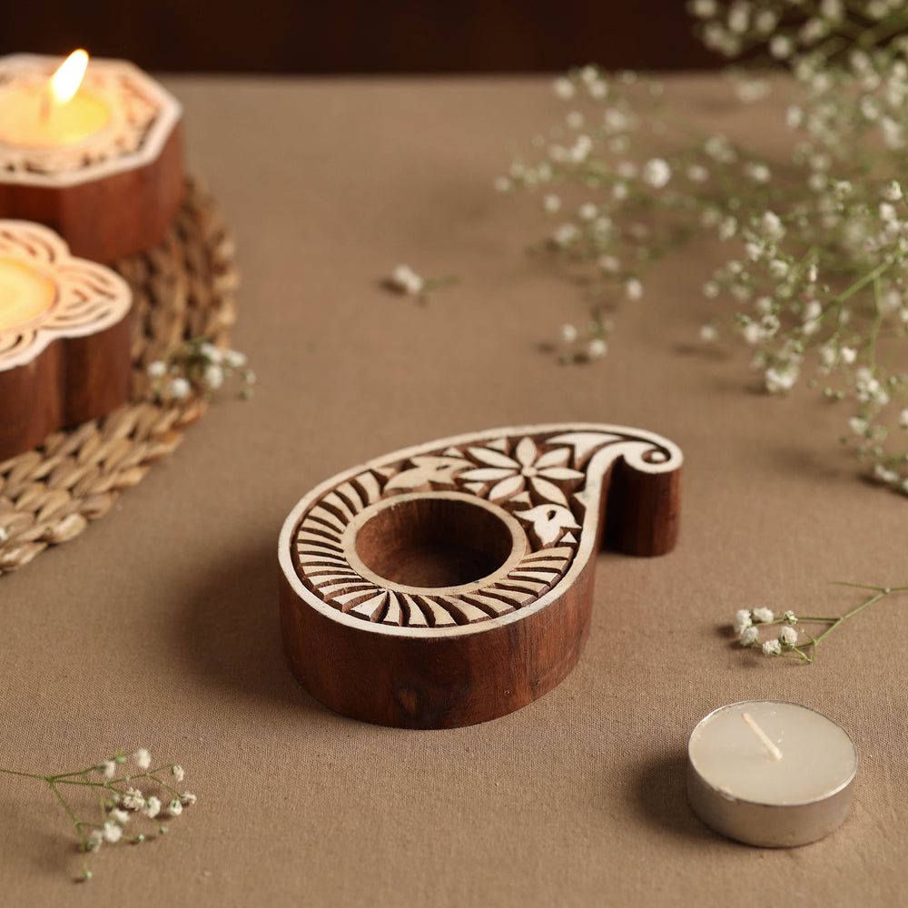 Wooden Candle Holder
