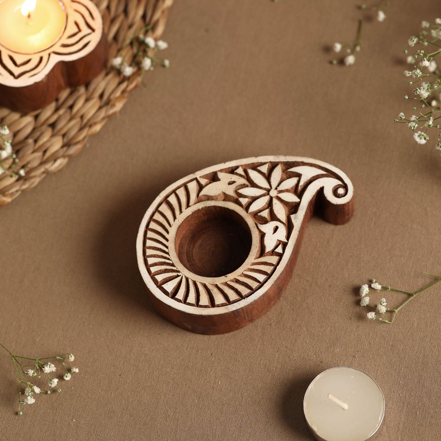 Wooden Candle Holder
