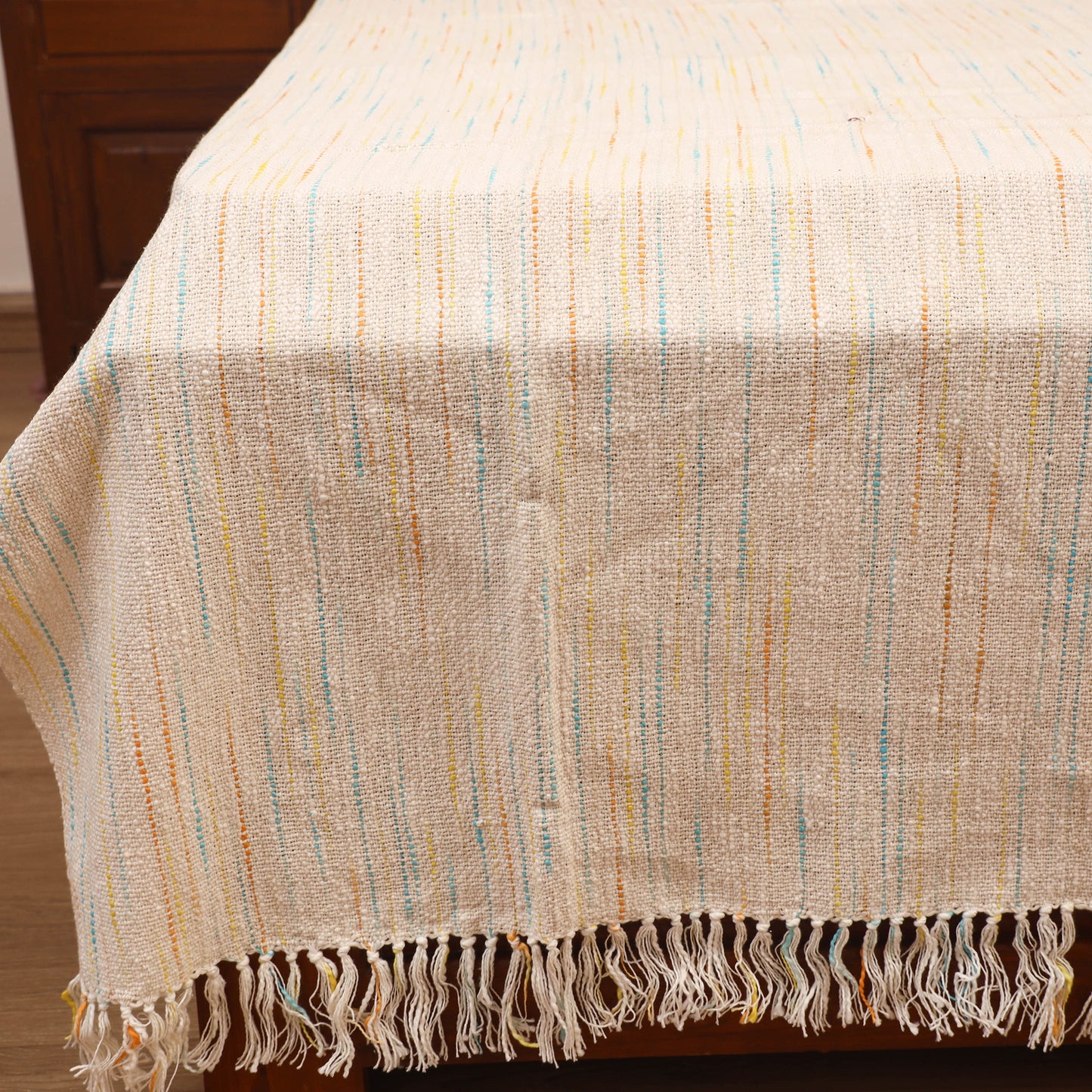 Bijnor Pure Handloom Cotton Single Bed Sheet (90 x 60 in) 99