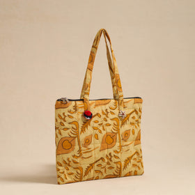 Yellow Handcrafted Quilted Cotton Hand Bag