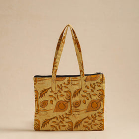 Yellow Handcrafted Quilted Cotton Hand Bag
