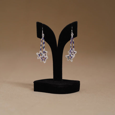 White - Handmade Beadwork Earrings 66