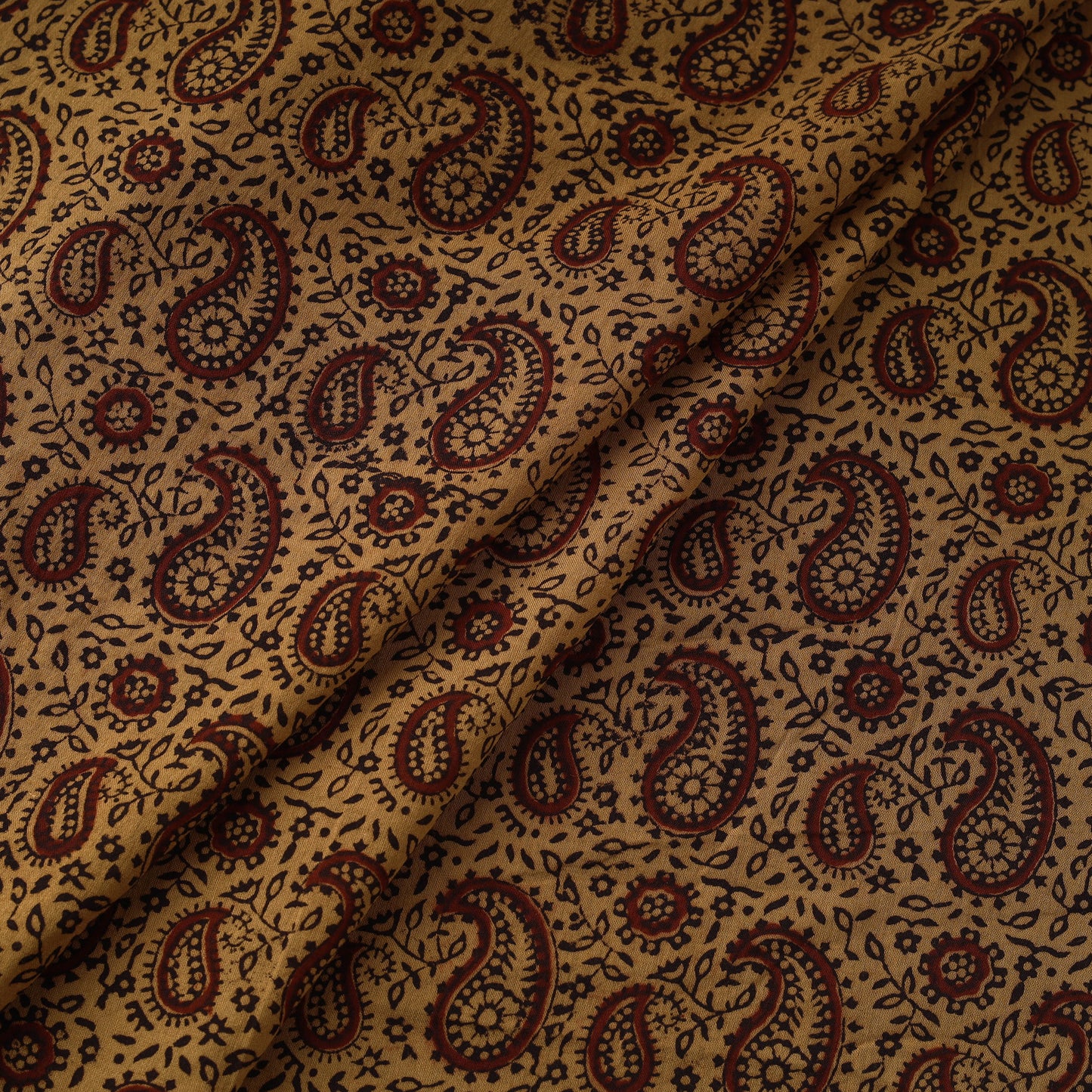 Pure Mul Cotton Natural Dyed Hand Block Bagh Print Fabric 11
